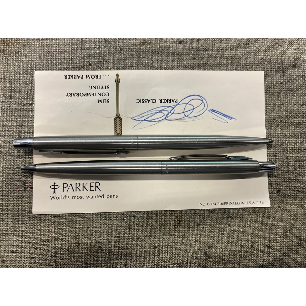 Parker‎ Classic Flight Pen & Pencil Set w/ Original Box Vintage As Is